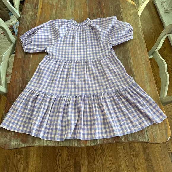 Tuckernuck Hyacinth House Lavender Pale Pink Gingham Sutton Mini Dress XS - Picture 12 of 12